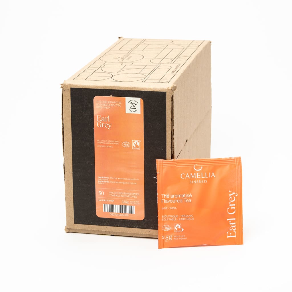Thé Camellia Earl Grey (50 sachets enveloppes individuelles)