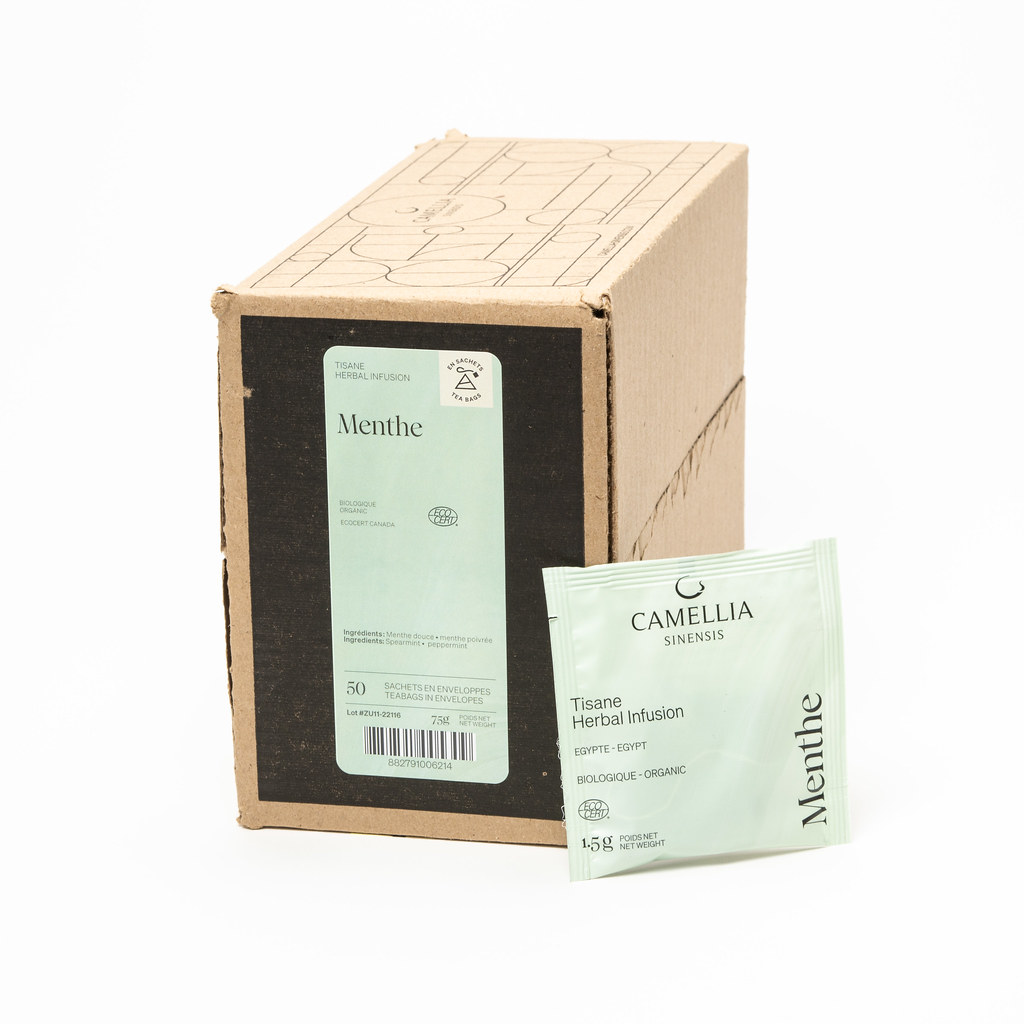 Thé Camellia Menthe Bio (50 sachets enveloppe individuelles)