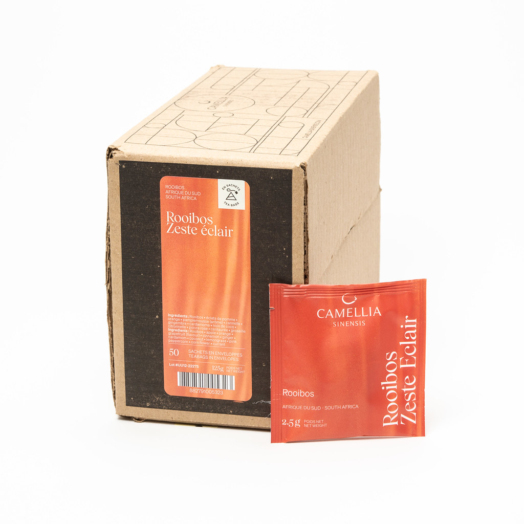 Thé Camellia Rooibos Zeste Éclair (Boite 50 sachets enveloppes)
