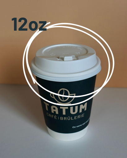 [Couv16] Couvercle Dome pour verre 12-16 oz carton Tatum (1000/cs)