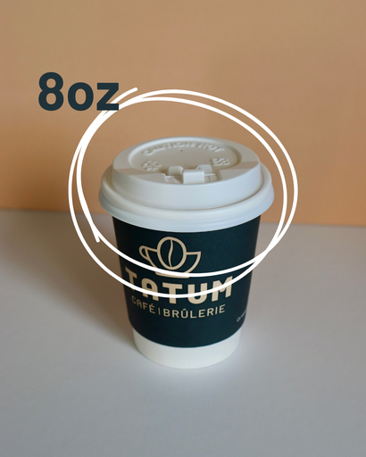 [Couv8] Couvercle Dôme Blanc 8 oz (1000/cs) (pour verre Tatum)